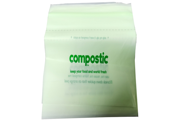 ziplock Compostable biodegradável Reseal os sacos EN13432 certificados